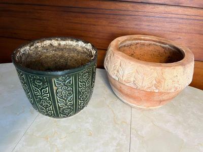 Pair Of Pottery Planters