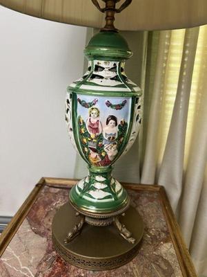 Vintage Capodimonte Style Lamp