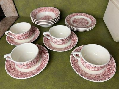 Royal China Memory Lane Dishware Set Dessert Service For Four