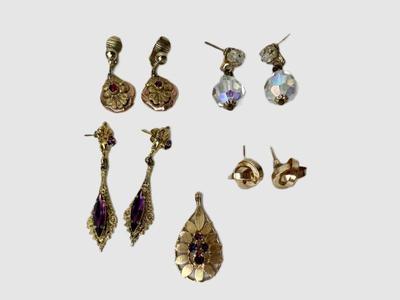Four Pairs Of Earrings & Pendant