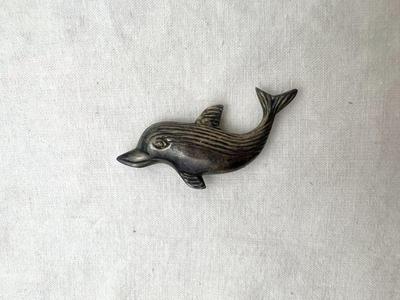 Vintage Sterling Dolphin Pin