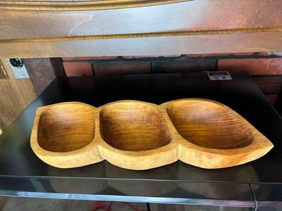 Teak Three-Compartment Bowl