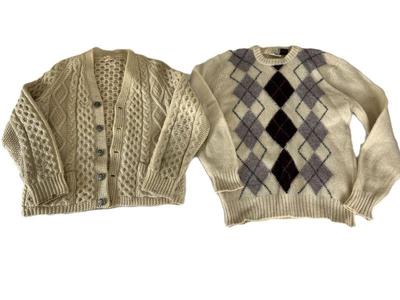 Two Wool Sweaters, One Made In England