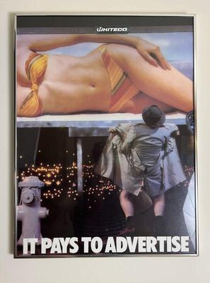 Jean-Michel Addor 1983 "It Pays To Advertise" Framed Poster