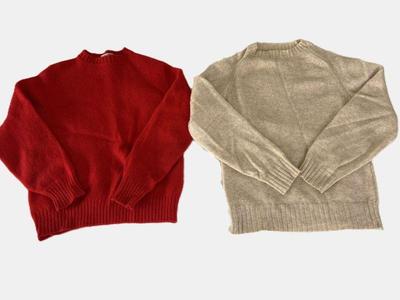 Two Made In USA Wool Sweaters