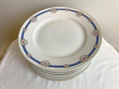 Set Of Eight Antique Bavarian China 9" Dinnerplates