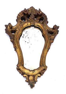 Vtg. labeled Borghese mirror, 12 x 19 in.