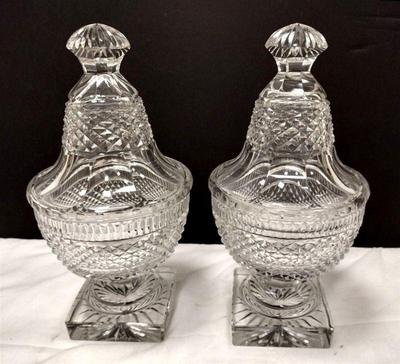 CRYSTAL LIDDED URNS
