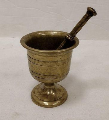 MINI BRASS MORTAR & PESTLE