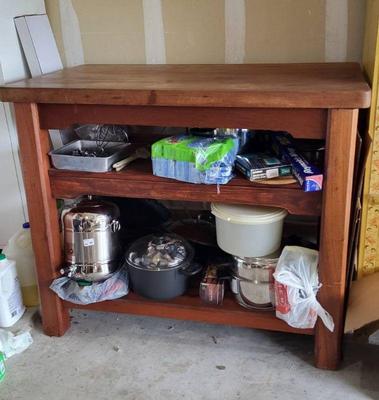 Mahogany kitchen island
