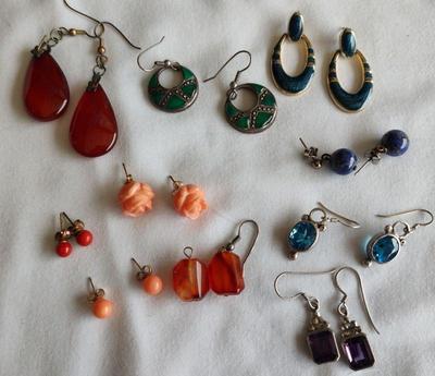 Several pair vintage earrings