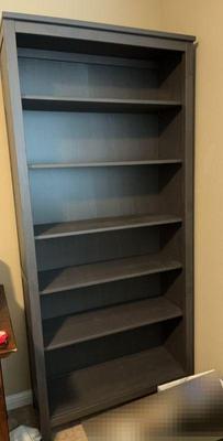 Grey bookshelf unit 1