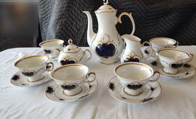 Specialty polish limoges china coffee set bogucice porcelana