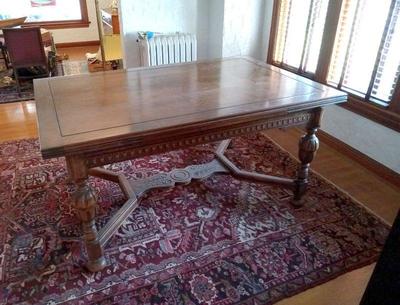 1930's draw leaf Jacobean Revival style 