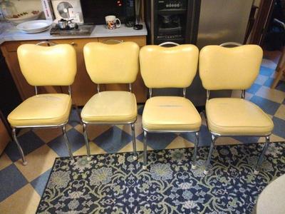 50's chrome chairs.  Some tears