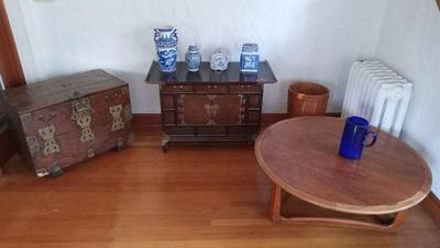 Korean Wedding chest, Chinese Altar Table,  MCM Lane table