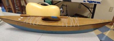 large model wood kayak.  No figure