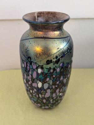 Elaine Hyde iridescent vase