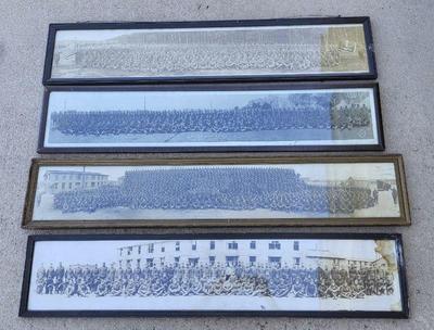 Vintage panoramic french military photos