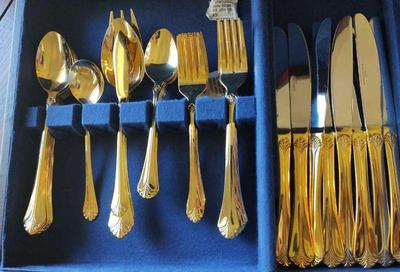 Gold plated flatware
