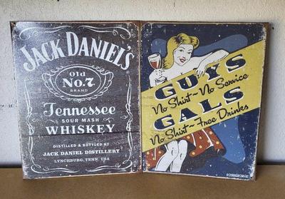 Jack daniels plus metal signs x2