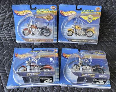 Hot wheels harley davidson motorcycles x4