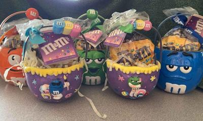 M matms easter basket candy dishes
