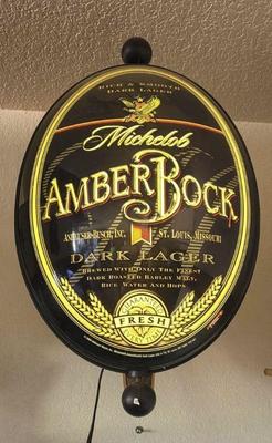 Michelob amber bock rotating light