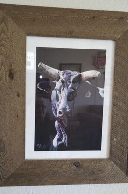 Signed numbered print of bull
