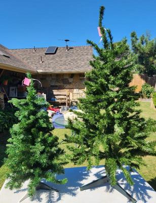 Three table top Christmas trees and lots of unique ornaments
