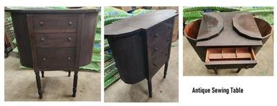 Antique sewing table
