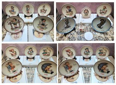 Hummel Plates with Boxes.  Also set of Berta Hummel ornaments.