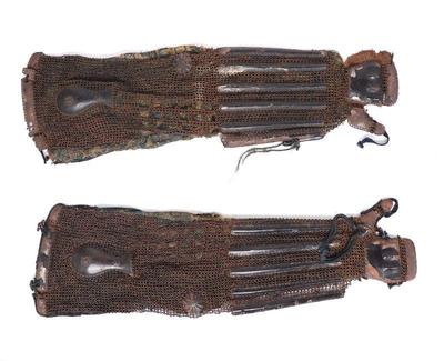 Lot 189 samurai armour kote arm defense sleeve edo period 1603 1868