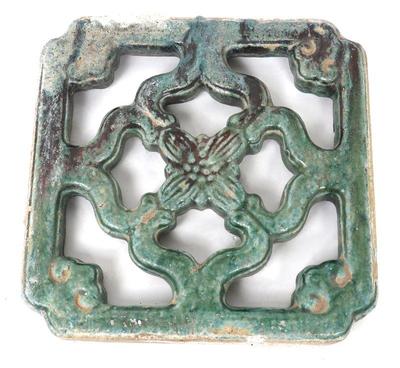 Lot 362 chinese openwork celadon architectural tile qing dynasty