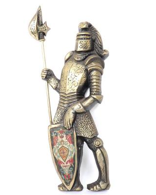Lot 188 knight in armour brass plaque