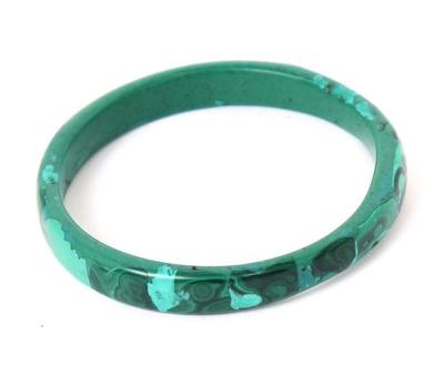 Lot 246 gorgeous all natural polished malachite bracelet