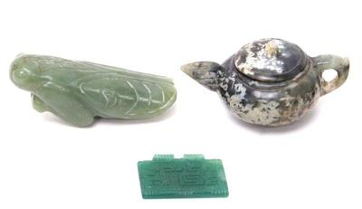 Lot 353 trio of chinese hardstone miniatures
