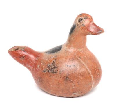 Lot 217 colima terracotta duck vessel 300bce 300ce