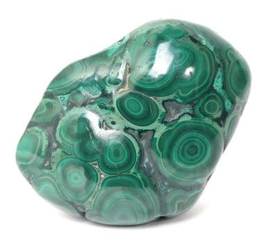 Lot 279 gorgeous bullseye polished malachite section