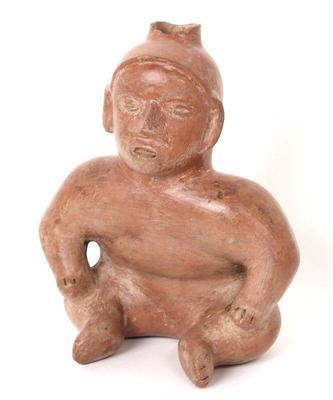 Lot 214 authentic colima pottery hunchback figure