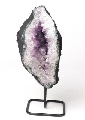 Lot 289 lovely ovoid crystal amethyst geode