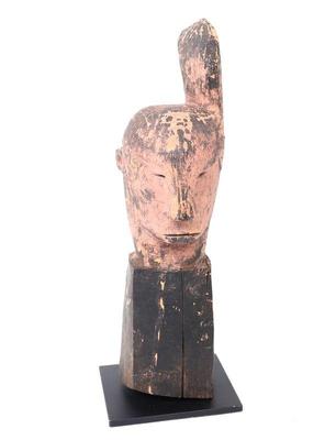 Lot 317 sumba wood carved portrait of a shaman