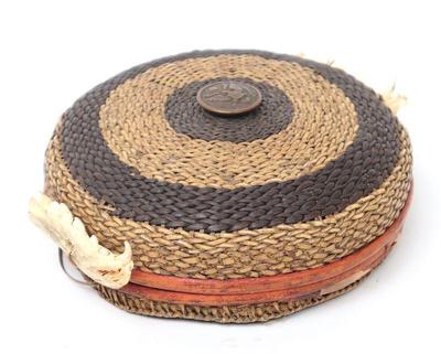 Lot 393 filipino rattan red bamboo bachelors hat