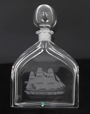 Lot 421 rare orrefors sweden decanter sea cloud, signed