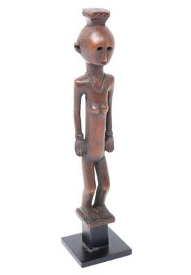 Lot 309 wood carved standing ancestor figure indonesia