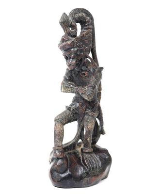 Lot 308 indonesian wood carving of hanuman