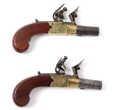 Lot 147 english pair of drop trigger flintlock pistols 1804 1820