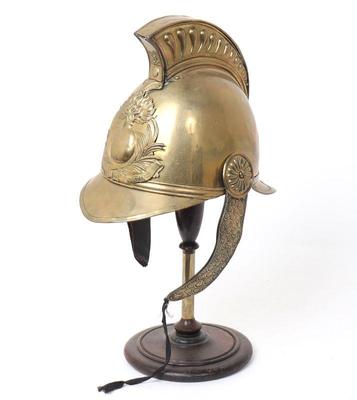 Lot 177 french pompiers fireman s parade helmet, 19th c.