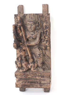 Lot 333 south indian wood carved relief panel 18th c. or earlier