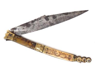 Lot 42 spanish navaja folding knife 18th 19th c.